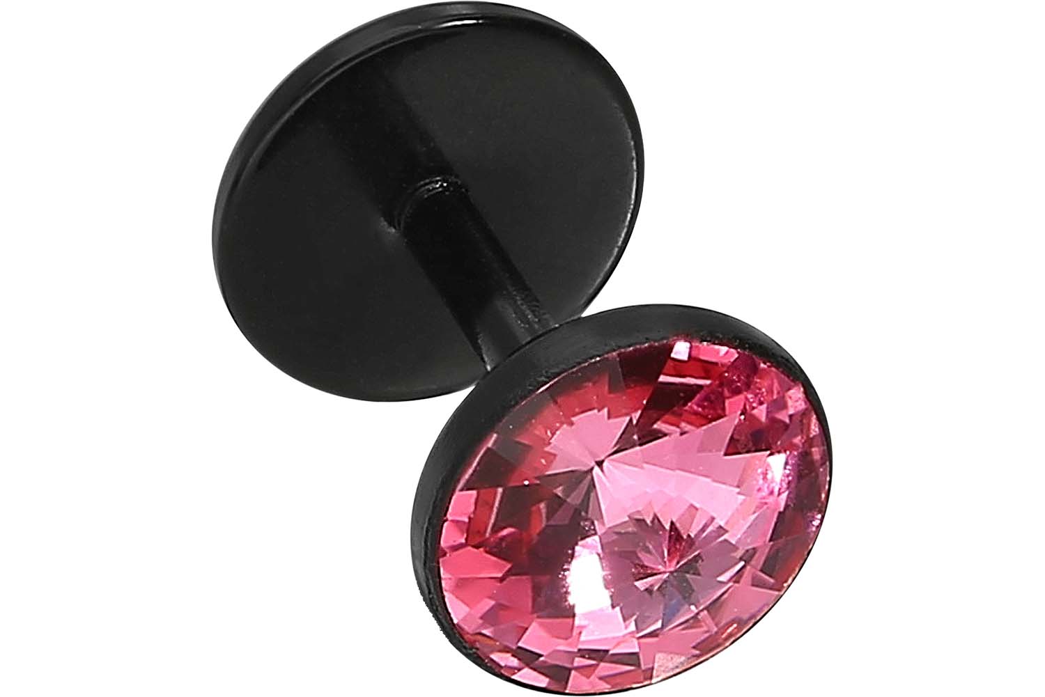 Acryl Fake Plug schwarz KRISTALL ++SALE++ von Piercingline